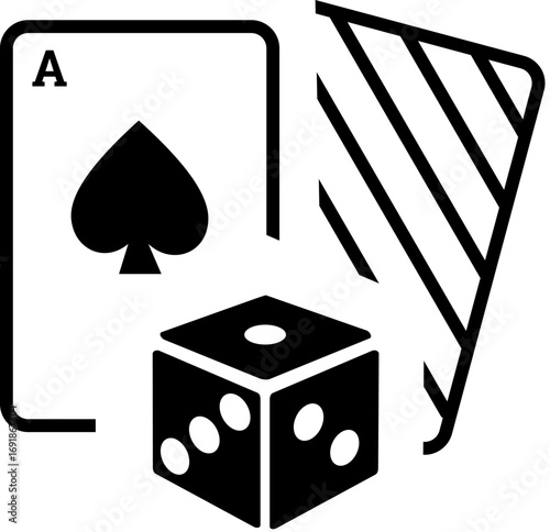 Casino icon vector illustration scalable eps gambling entertainment symbol