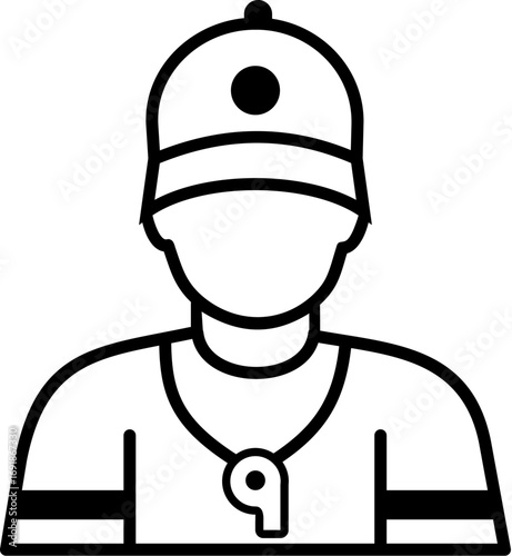 Coach instructor icon vector graphic scalable illustration for training and education concepts