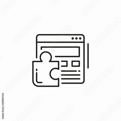 website development and integration icon sign vector