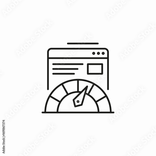 website speed meter icon sign vector