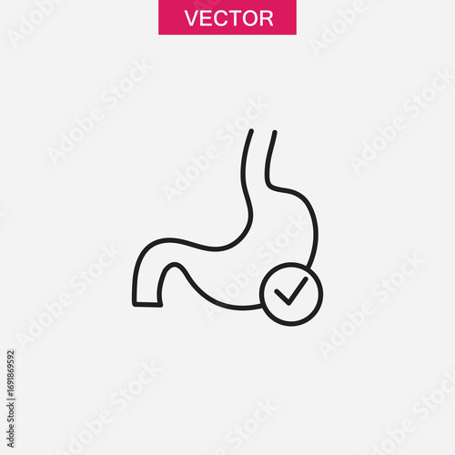 Good digestion icon simple vector isolated symbol linear illustration for web and app..eps