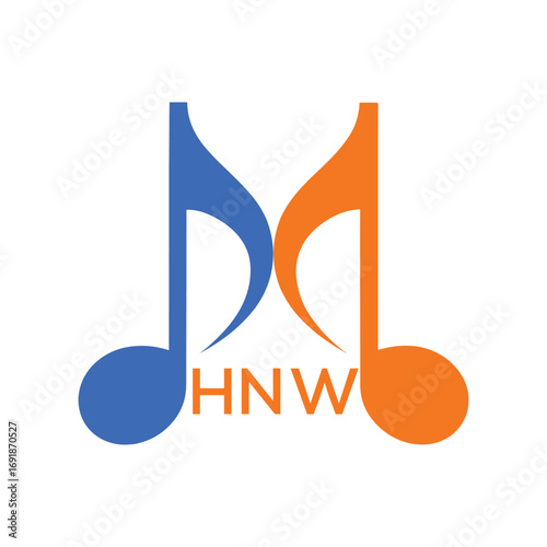 HQA Music Company logo. HQA Company logo design for Musical Note and business. HQA Entertainment Branding best icon.
