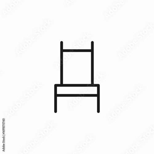 armchair with cushion icon sign vector
