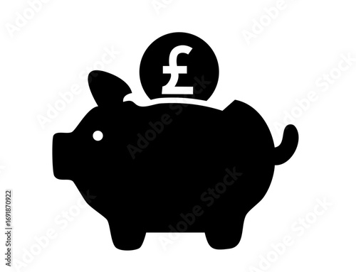 money icon 65  : pound, currency, cash, piggybank, savings, icon, button, money, symbol, sign,  business, finance, England, Europe