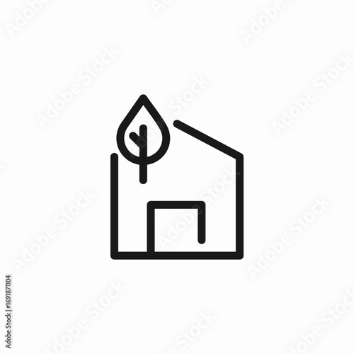 eco friendly house icon sign vector