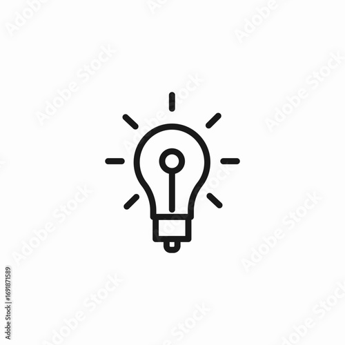 light bulb idea icon sign vector