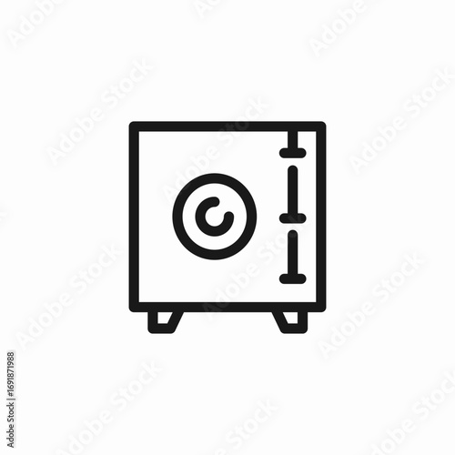 security safe icon icon sign vector