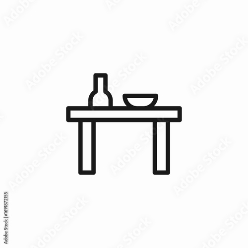 small side table icon sign vector