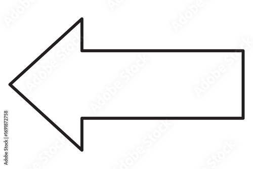 Long arrow icon. long arrow vector. flat style Arrow symbol. arrow on a white background. vector illustration.