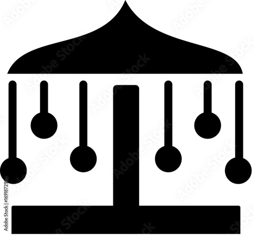 Kids fairground playground icon vector scalable illustration for amusement park and fun activities