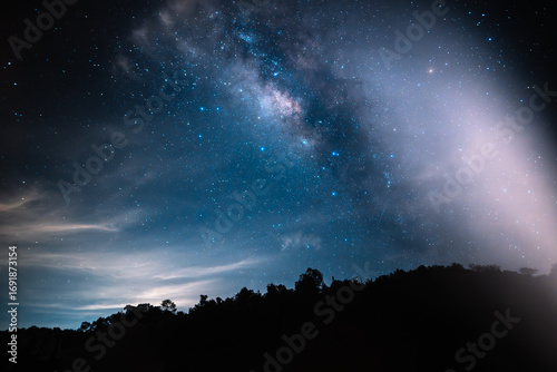 Milky Way galaxy stretching across the night sky