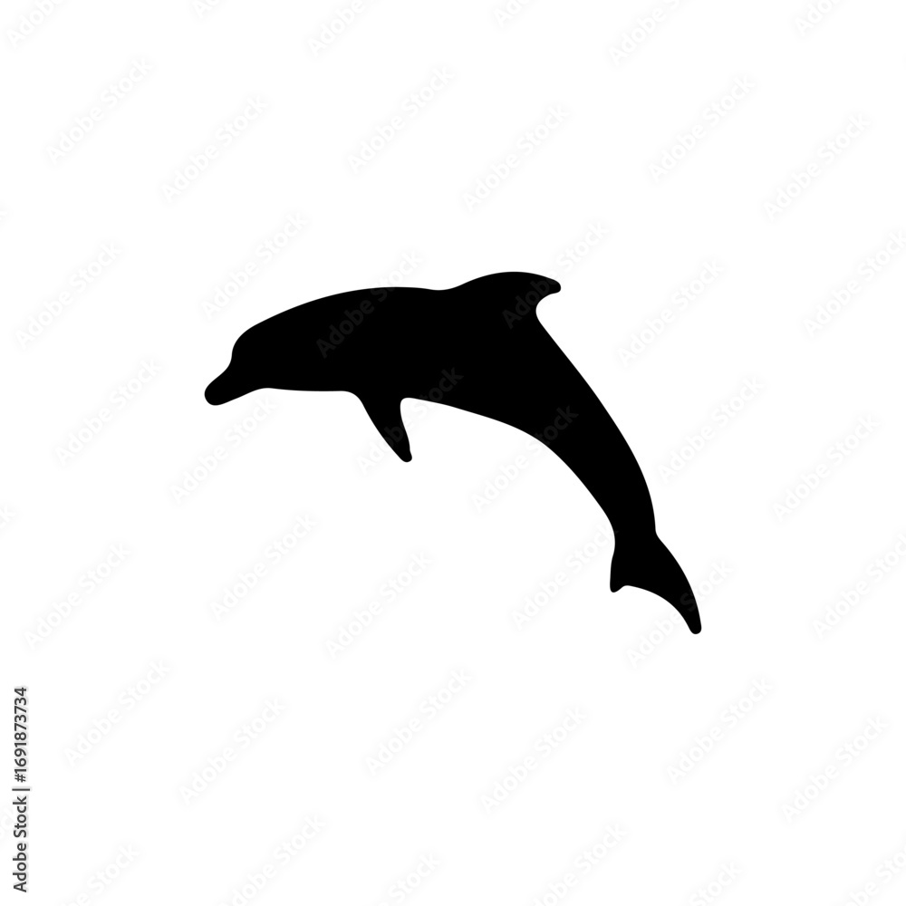 Fototapeta premium Dolphin Silhouette Vector logo