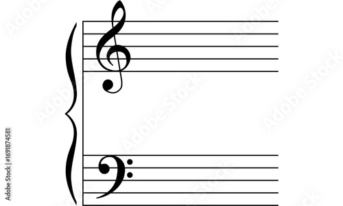 Musical notation showing a treble clef and a few notes on a staff.