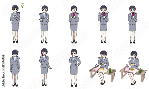 スーツのOLさんセット-その3