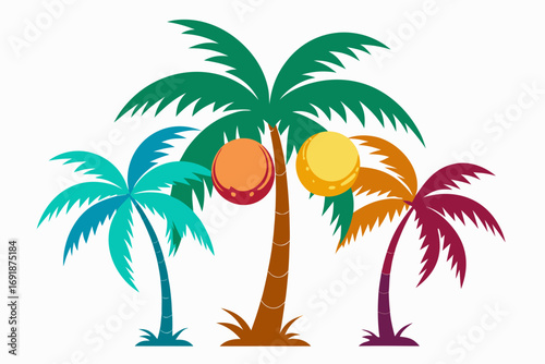 palm trees vector illustration