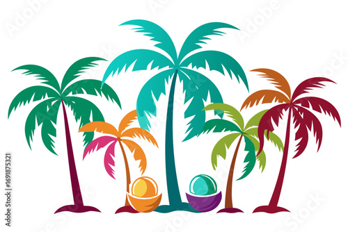 tropical palm trees