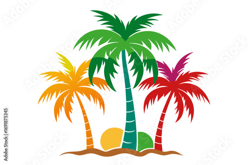 vector illustration of palm trees