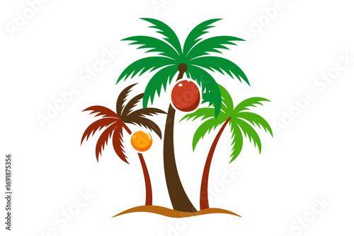tropical palm trees
