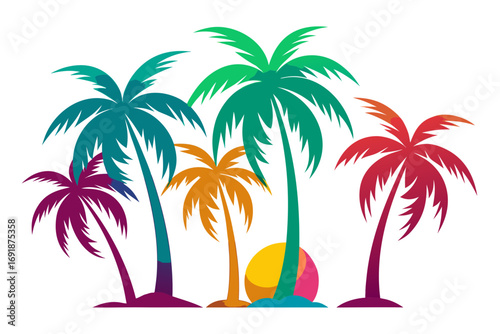 tropical palm trees