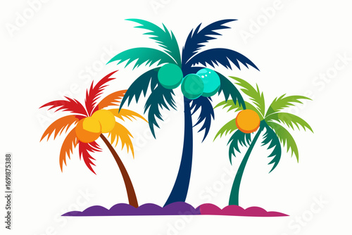 vector illustration of a tropical island