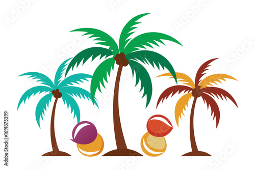 tropical palm trees