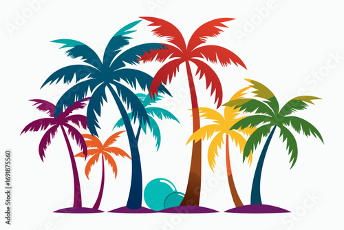 tropical palm trees