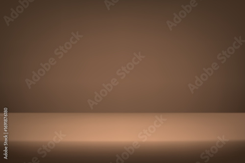 Empty Brown studio room background space for selling products on the website. Vector illustration.