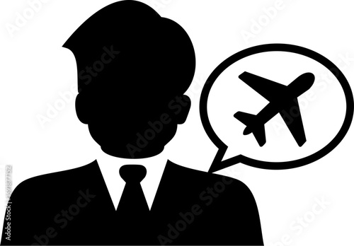 Vector travel agent icon illustration scalable eps for tourism and booking services
