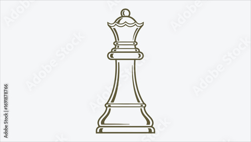 Elegant Chess Queen Illustration