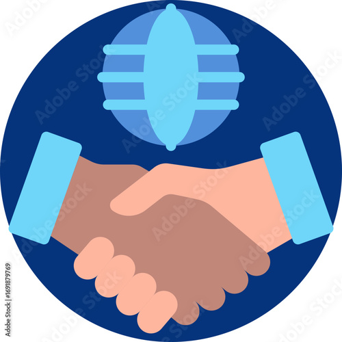 Business partnership icon for business opportunities, business, website, application, printing, document, poster design, etc
