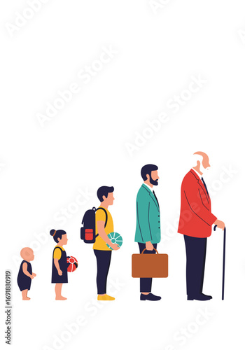 From Infancy to Old Age See Life's Journey Progress Through Distinct Stages