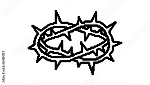 Crown of thorns with transparent background