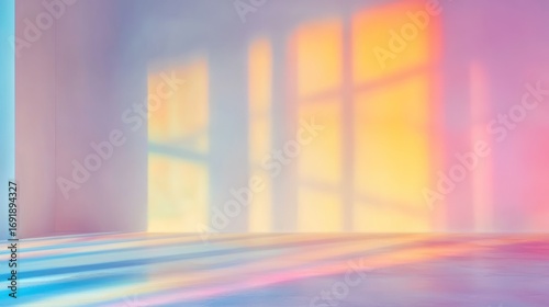 Pastel interior soft light shadows