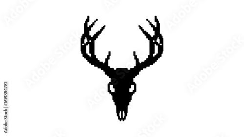 Deer skull with transparent background