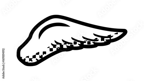Dinosaur foot with claws with transparent background