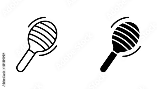 Maracas icon set, music and instrument sign for mobile concept and web design. vector illustration on white background