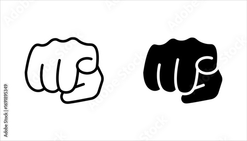 finger pointing or gesturing towards you line icon set. vector illustration on white background