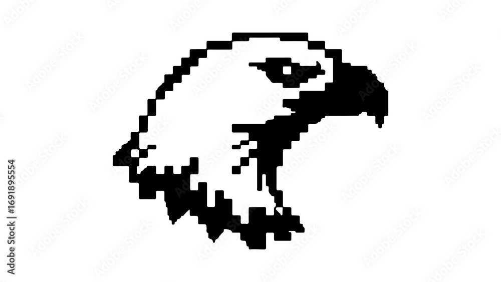 Fototapeta premium Eagle head portrait with transparent background