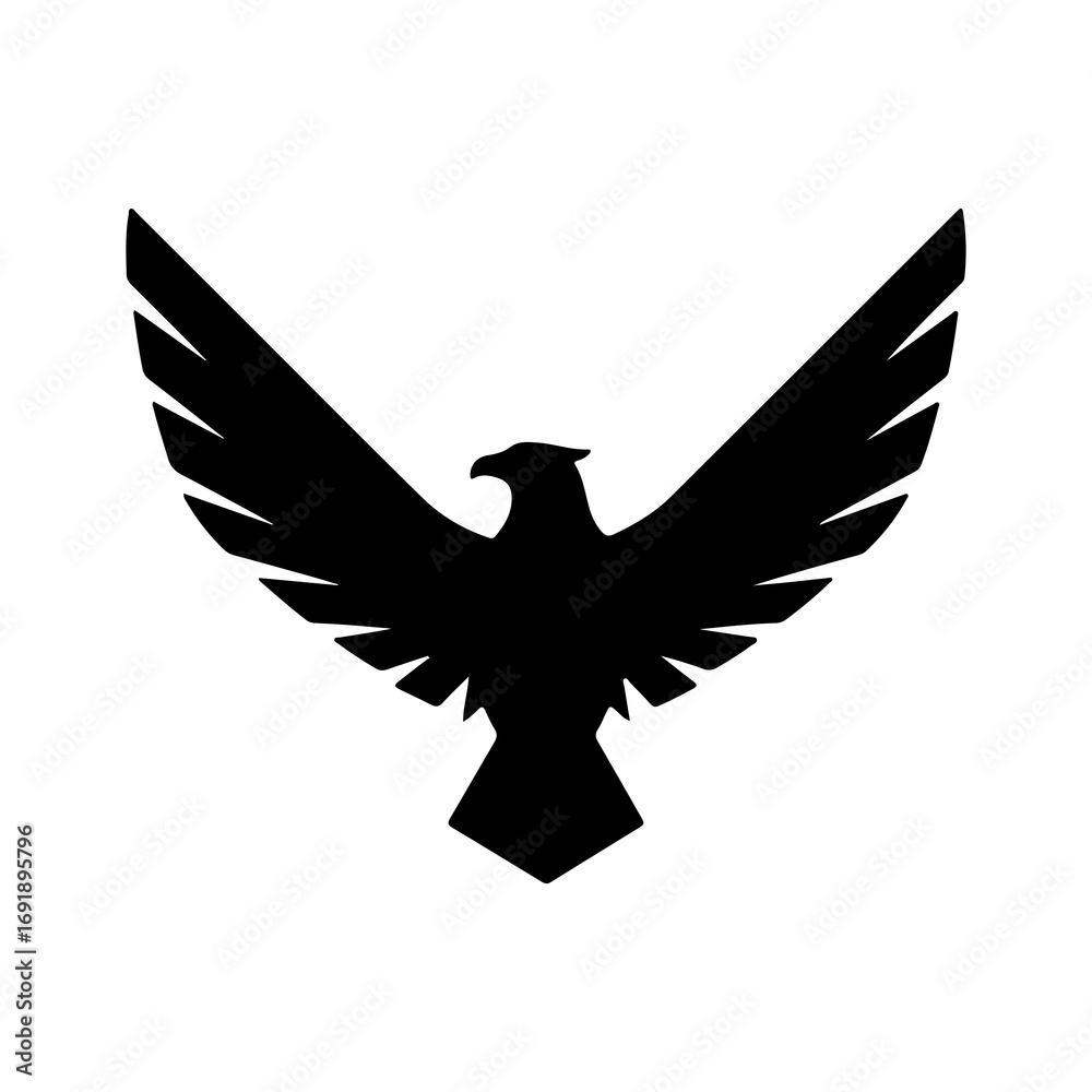 Obraz premium Eagle silhouette with transparent background
