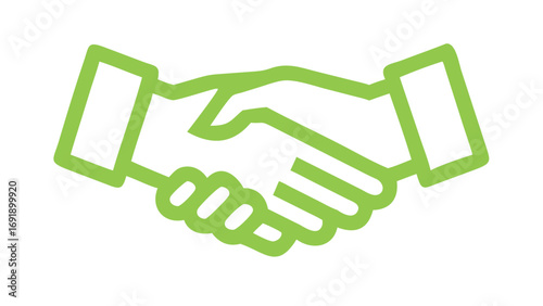 Handshake icon representing agreement partnership cooperation and successful business deal
