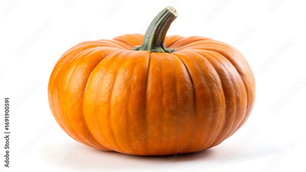 Obraz premium Single pumpkin isolated on white background