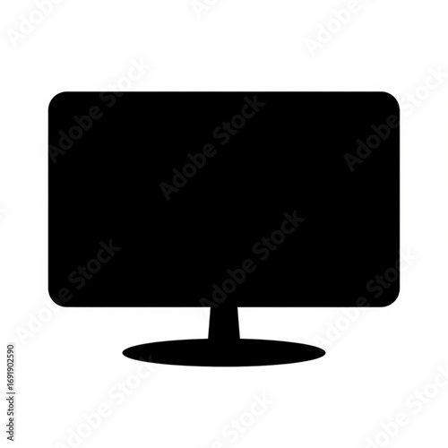 Vector art of modern computer monitor silhouette
