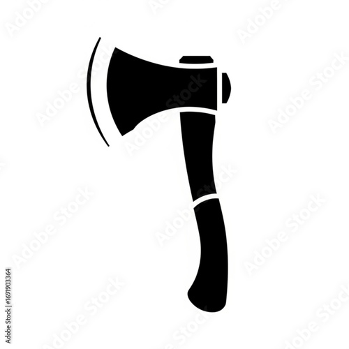 Vector art of black axe icon with simple design