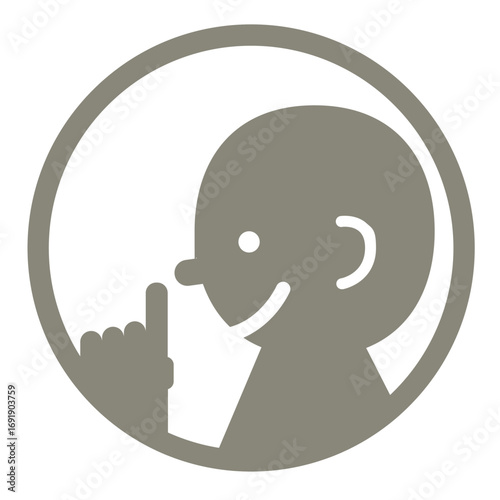 静かにを表すピクトグラムアイコン サイレントサイン 注意シンボル 図書館や病院で使える静粛マーク