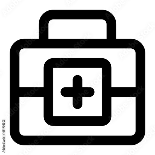 medical kit icon for illustration