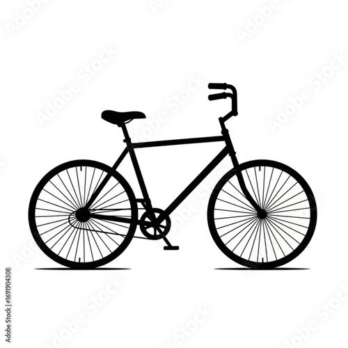 Vector art of classic bicycle silhouette