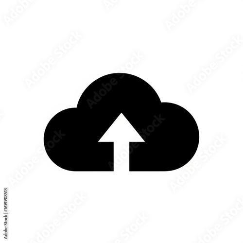 Vector art of cloud and upload icon for digital use