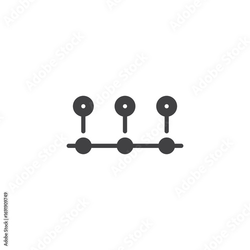 Timeline solid vector icon
