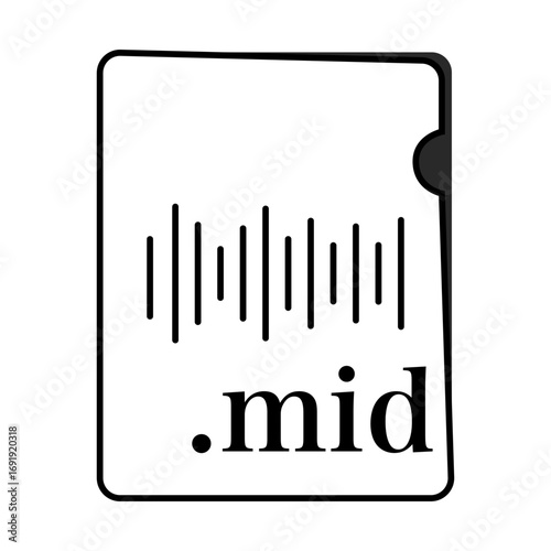 MIDファイル形式 音声ファイル モノクロ〜MID file format audio file monochrome〜