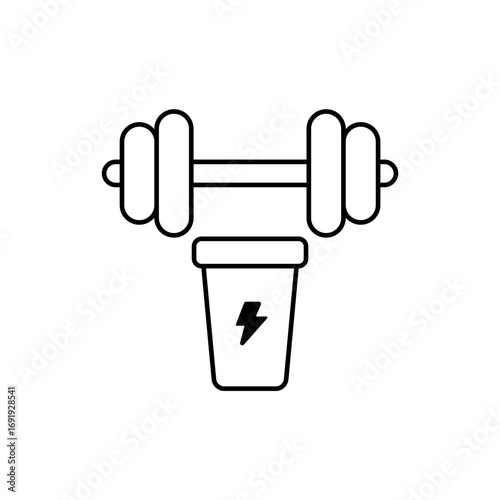 Icon a pre-workout, isolated against a clean background.